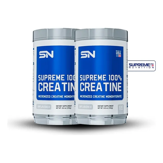 Creatina Monihidratada 250gr Supreme Nutrition Pack X2 Sin Sabor