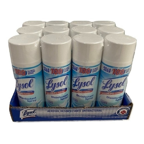 Lysol Desinfectante Spray Caja Con 12 Unidades