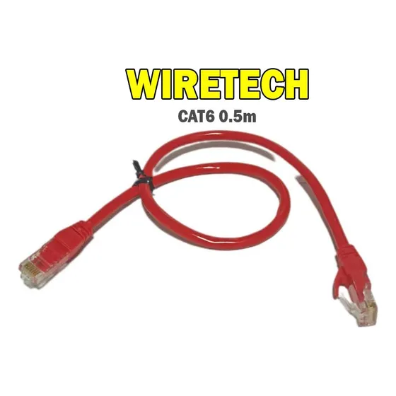 Patch Cord Wiretech Cat6 50 Cm Cca 70/30 Utp 2 Piezas Acme