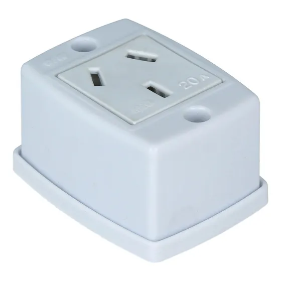 Tomacorriente Exterior Superficial 20a Blanco