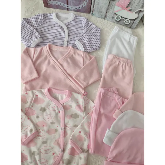 3 Conjuntos Bebe Rn Bata +pelele +gorro +sobre 1°muda Regalo