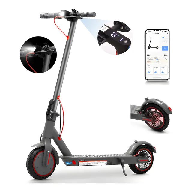 Scooter Eléctrico Plegable Para Adultos 600w 25km/h Negro Color 1