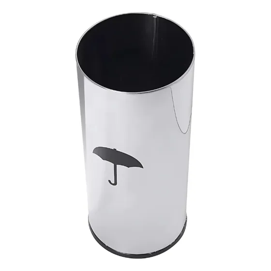 Suporte Cesto Porta Guarda Chuva Aço Inox 50cm Altura Cor Prateado Onixlimp