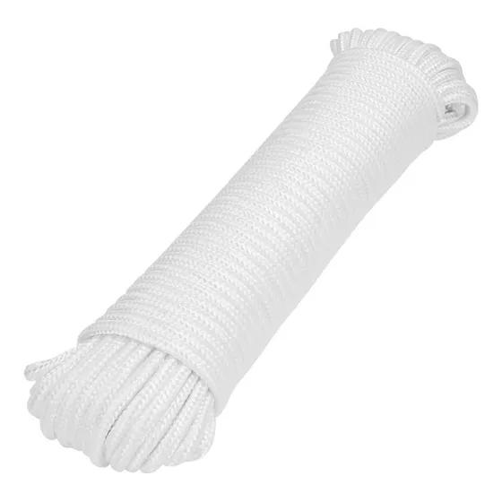 Piola De Poliéster Diamante De 6mm X 30m Blanca Fiero 48397