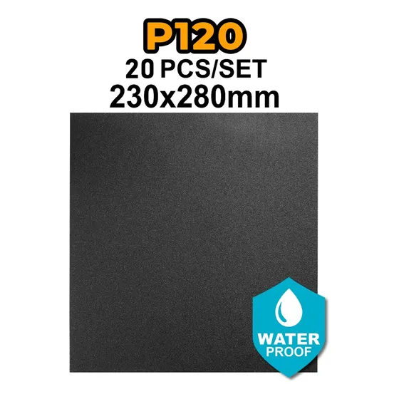 20 Pliegos - Lija De Papel De Agua Marca Ingco