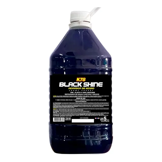Revividor De Gomas Y Plasticos Liquido K78 5 Litros Color Negros