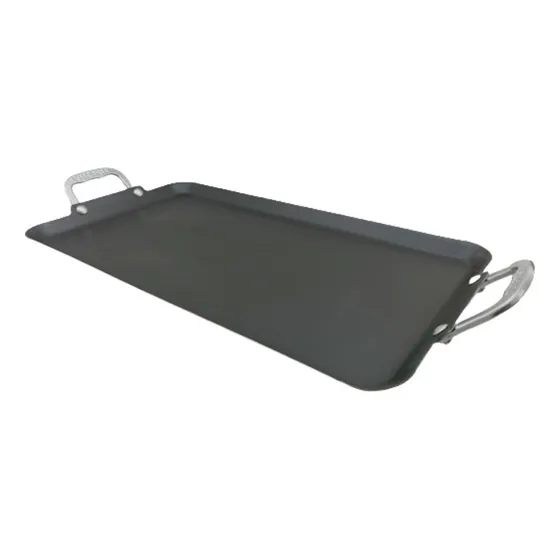 Comal Grande De Aluminio C/antiadherente 51 Cm Incluye Color Negro