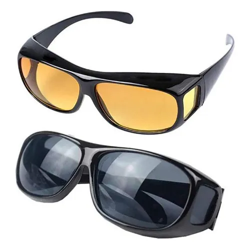 Par Lentes Gafas Sol Polarizados + Vision Nocturna Manejar