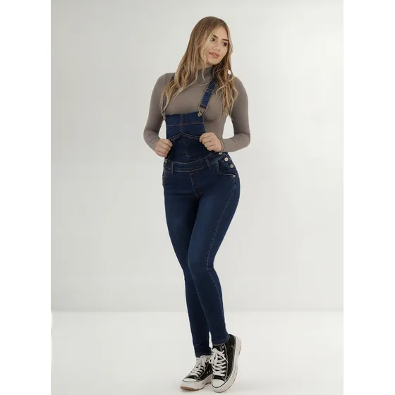 Jardinera Jeans Mujer Elasticada J33 Yassne