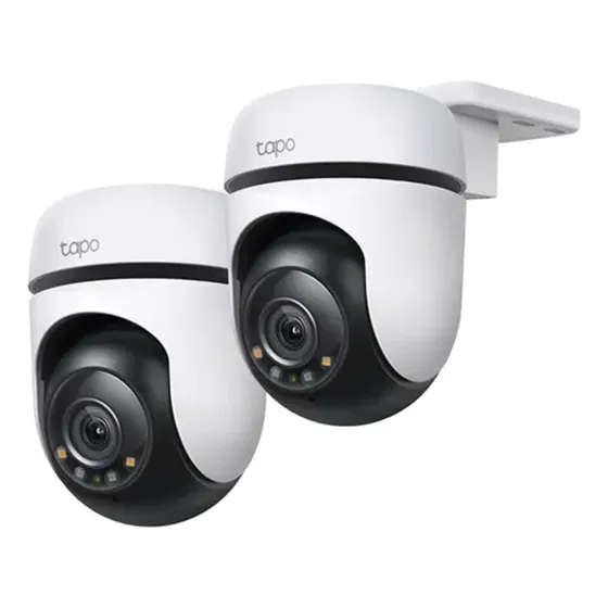 Kit X2 Cámaras Seguridad Exterior 2k 3mp Tapo C510 Giro 360 Blanco