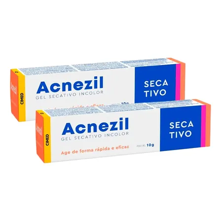 Kit 2 Gel Secativo Antiacne Espinhas Rosto Acnezil 10g Cimed