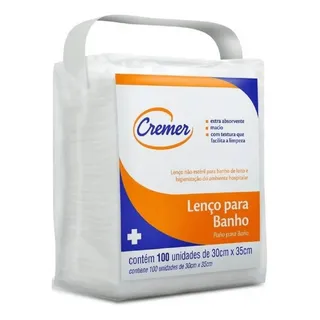 Lenço Para Banho Higiene Corporal Toalha Leito Cremer 100 Un Lenço Para Banho Higiene Corporal Toalha Leito Cremer 100 Un