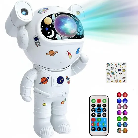 Lámpara Proyector De Galaxia Estrella Astronauta Cm-top Con Control Remoto Usb Led Luz Noche Para Niños | Cuotas sin interés