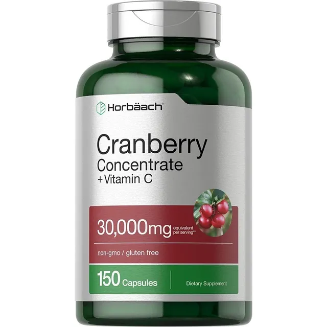 Horbaach Cranberry 30,000 Mg y Vitamin C 150 Cap Triple Fuerza