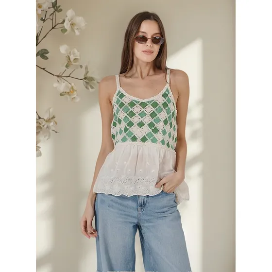 Blusa De Mujer Irish Crochet Con Broderie Arizona Gich5069