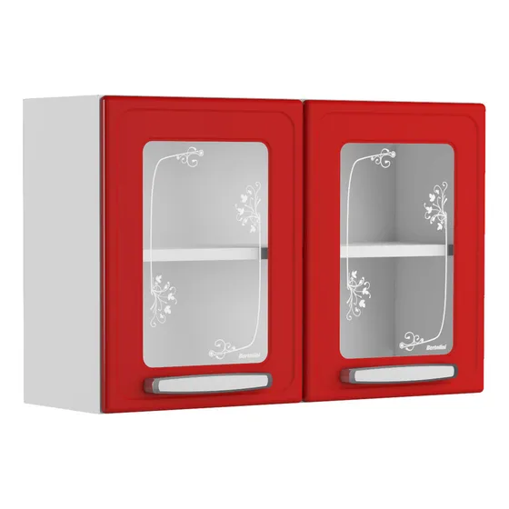 Mueble Superior Bertolini 80 Cm Evidence Color Rojo