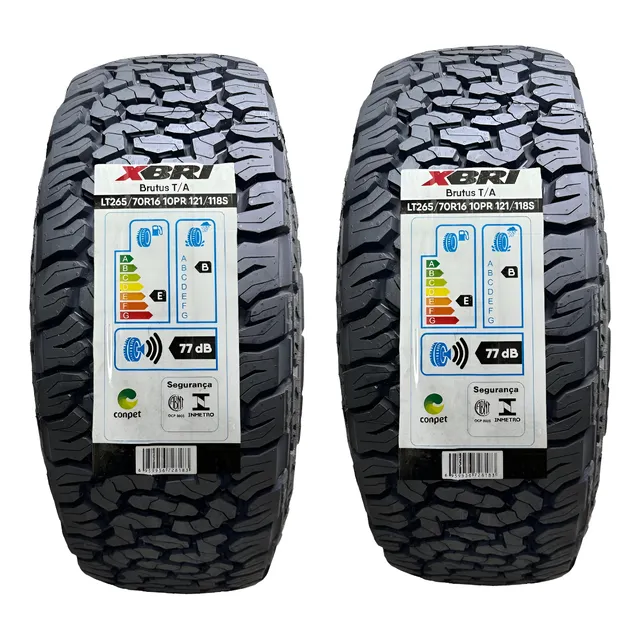 Kit 2 Pneus 265/70r16 10pr 121/118s Tl Xbri Brutus T/a Aro16