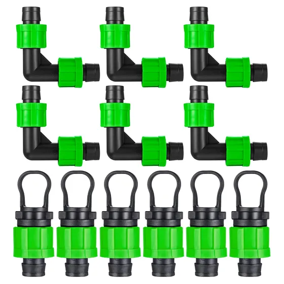 12 Repuesto Conector Manguera 1 2 Riego Goteo Tapon Codo