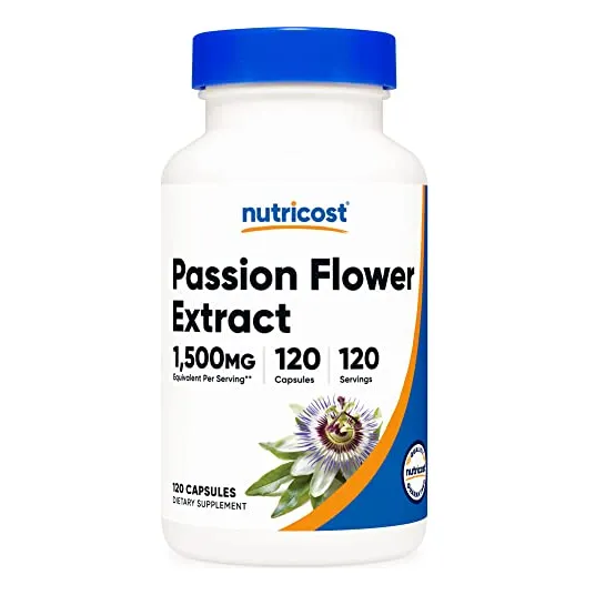 Suplemento Nutricost Extracto De Pasiflora 1500 Mg 120 Cápsu