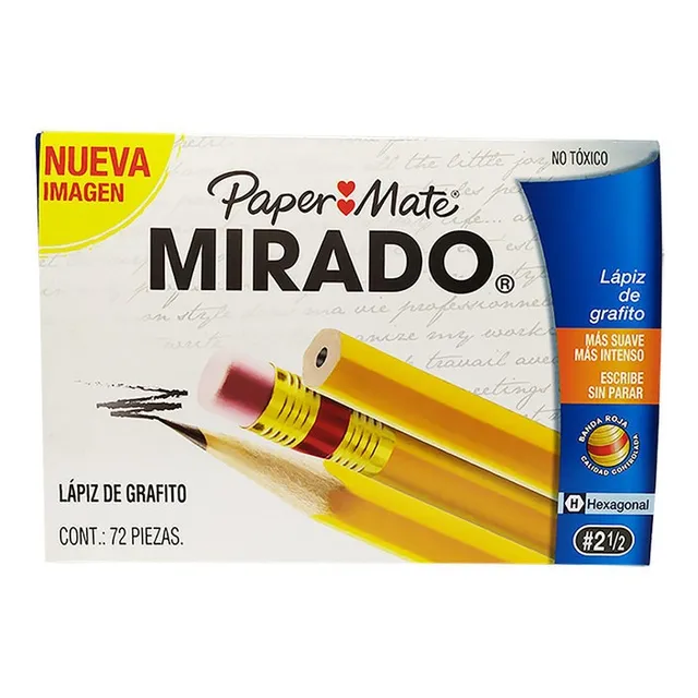 Lapiz Mirado 2 1/2 Hexagonal 72 Pzs