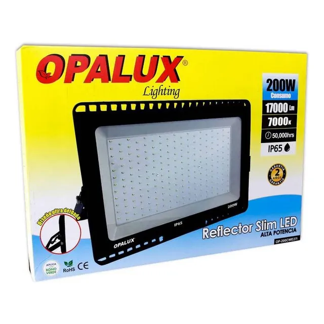 Reflector Led 200w Opalux Local Negocio Fachada Jardin Calle