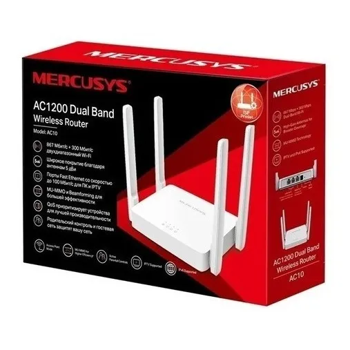 Router Inalambrico Wifi Doble Banda Ac10 Ac1200 Mercusys