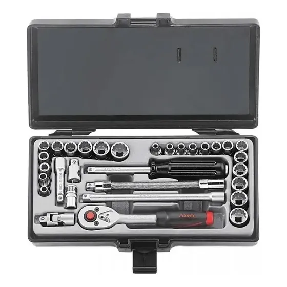 Juego Dados Poligonal []1/4`` Mm./puLG. 31 Pzs (2312), Force
