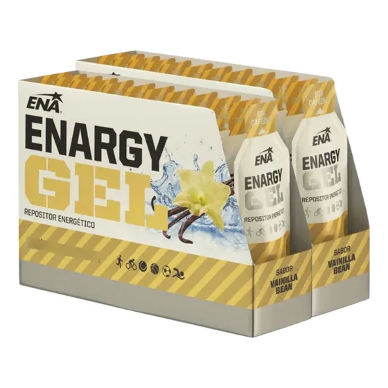 Ena Sport Enargy Gel Sabor Vainilla Sin Cafeína 2 Cajas X12 Unidades