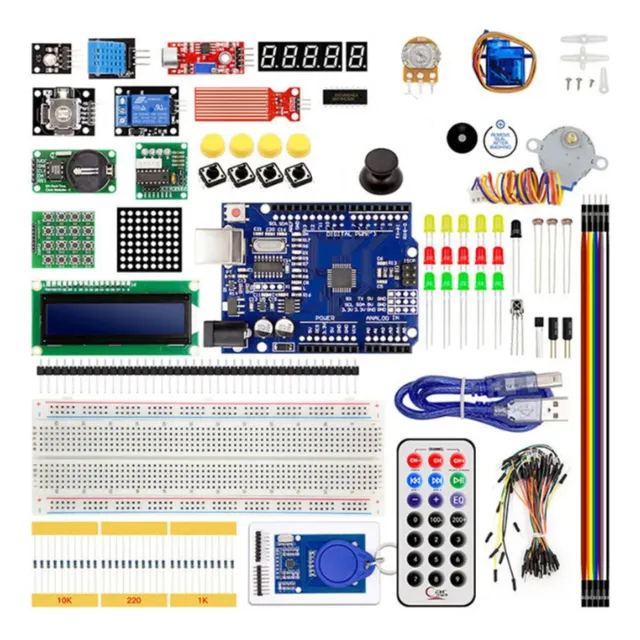 Kit Compatible Con Arduino Ide Uno R3 Y Módulos Diversos