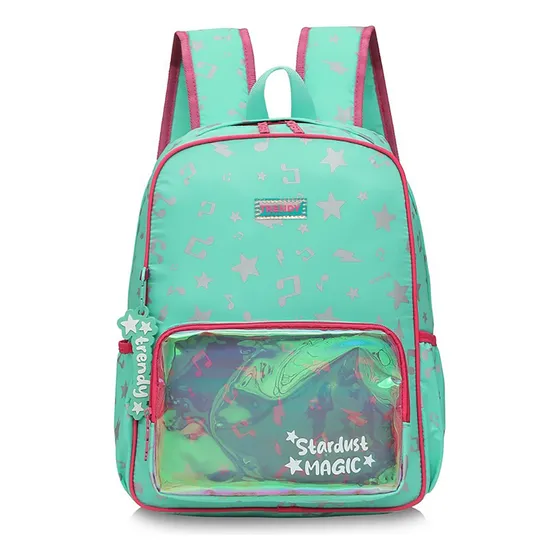 Mochila Trendy Stradust Magic Color Agua Diseño de la tela Lisa