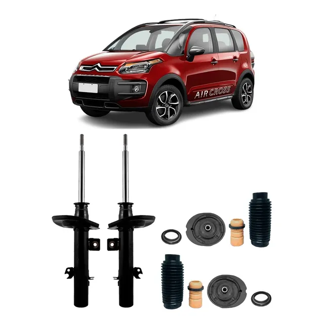 Par Amortecedor + Kit Dianteiro Aircross 2011 2012 2013 2014