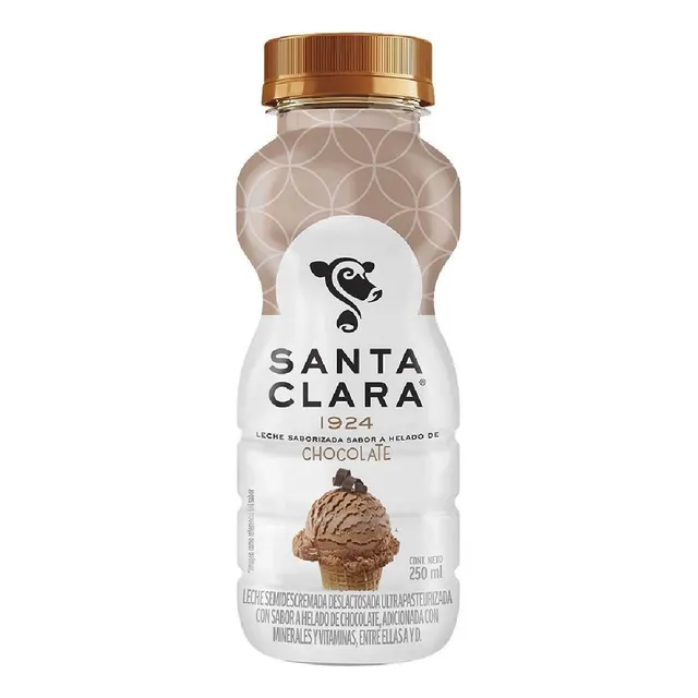 Leche Uht Santa Clara Helado de Chocolate 250ml