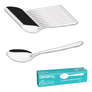 Kit 12 Colheres De Sobremesa Aço Inox Promoção Limpeza Fácil Kit 12 Colheres De Sobremesa Aço Inox Promoção Limpeza Fácil