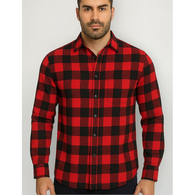 Camisa Xadrez Masculina Manga Longa Festa Junina Flanelada Camisa Xadrez Masculina Manga Longa Festa Junina Flanelada