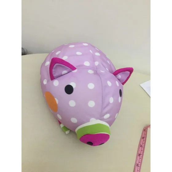 Cojín De Cerdito Relleno Con Bolitas Antiestrés De 33cm Larg