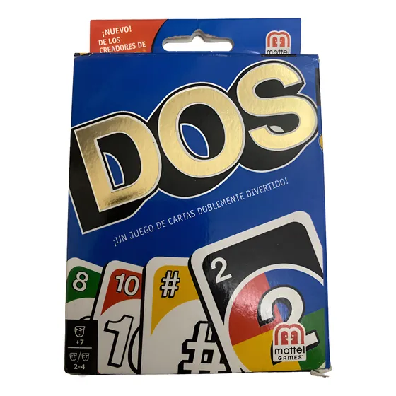 Dos, Juego De Cartas, 2 Mazos, 108 Cartas Edicion: Mattel