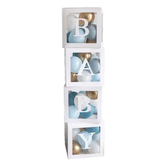 Cubo Letras Baby 4 U Baby Shower Decoracion Eventos 