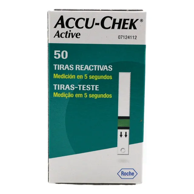 50 Tiras Reactivas Accu-chek Active Blanco