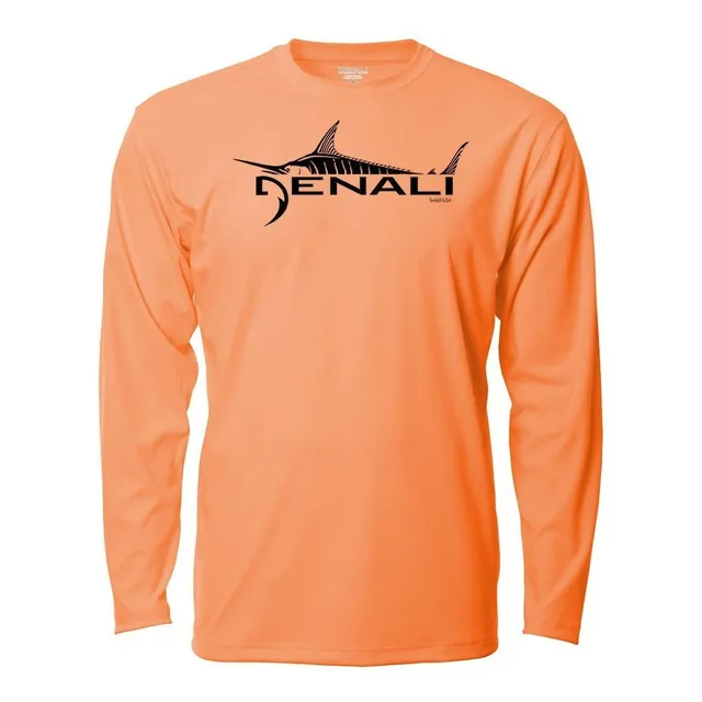Denali Marlin Logo Torneo Teaser Camiseta Manga Larga Uv