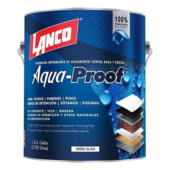 Membrana Impermeabilizante Aqua Proof Primer 1gl Lanco Acabado Mate Color Seca Negro
