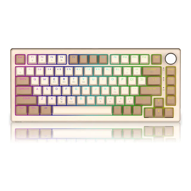 Fg75 Teclado Gamer Inalámbrico Con Bluetooth Y Led Hot Swap