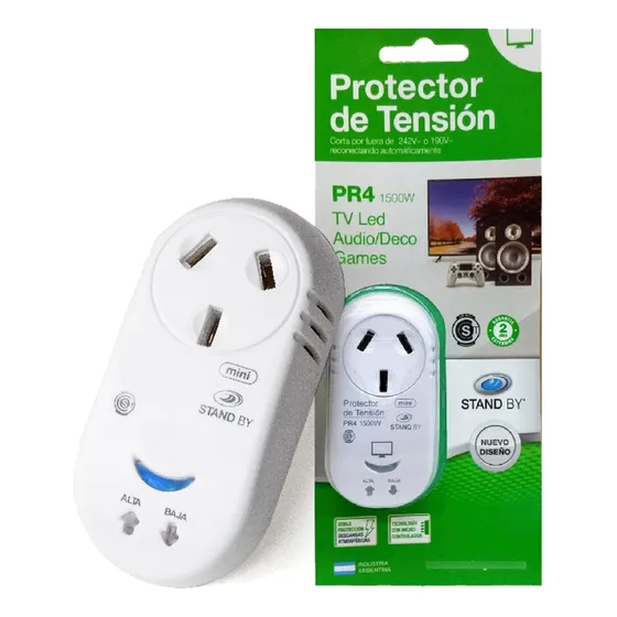 Stand By Protector De Tension Tv Smart Led Audio/deco Games Pr4 Color Blanco