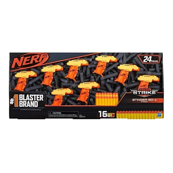 Pistola Nerf Alpha Strike Club Stinger X8 - Espacio Regalos