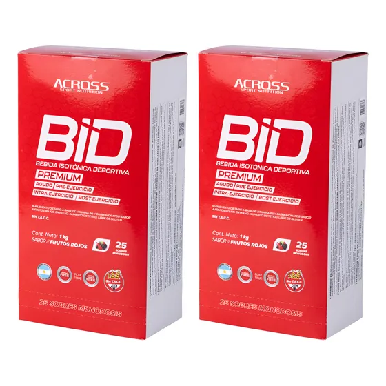 Pack X2 Bid Monodosis Suplemento Isotónica 1kg 25 Sobres