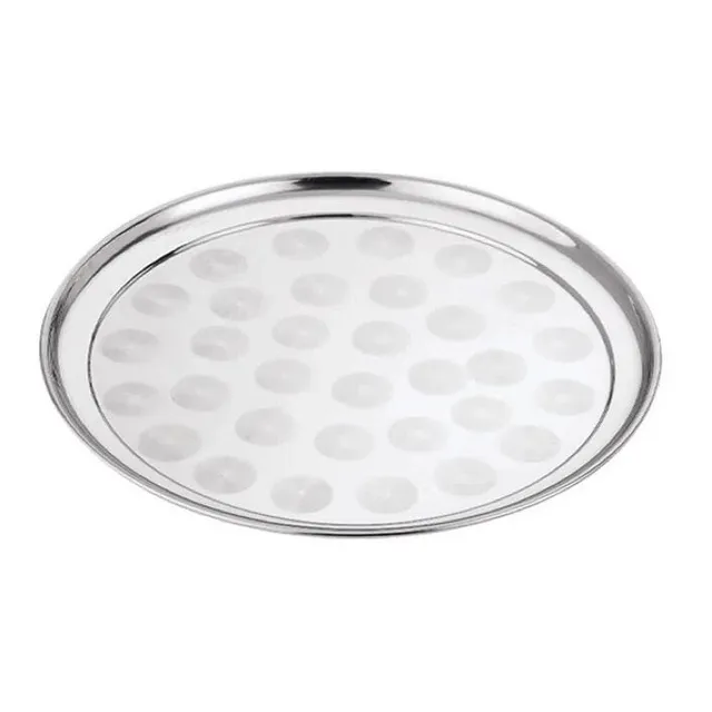Bandeja Azafate Redondo De Acero Inox De 28cms Nuevo 