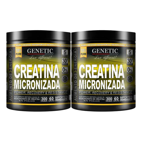 Creatina Monohidrato Micronizada 600g 100% Testeada Genetic