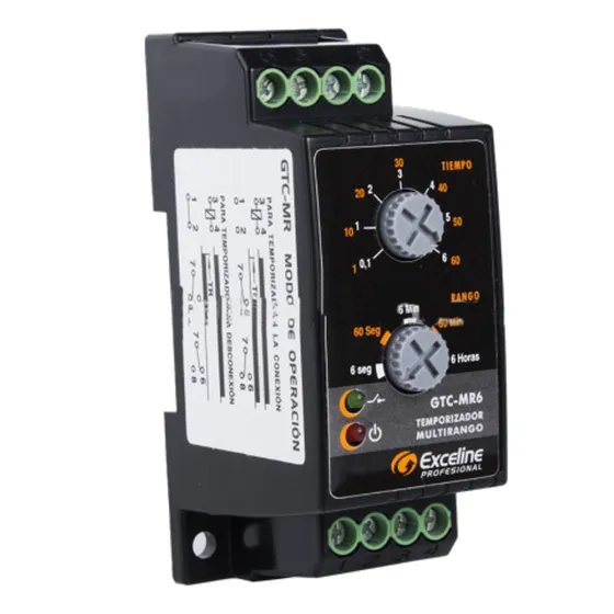 Rele Temporizador Multirango Rango Ajustable 0.1 Seg 6 Horas