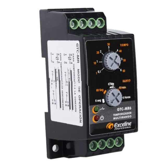 Rele Temporizador Multirango Rango Ajustable 0.1 Seg 6 Horas