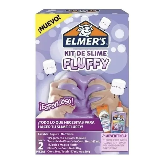 Kit Slime Fluffy Para Niños Niñas Elmer's 147ml X1 Und