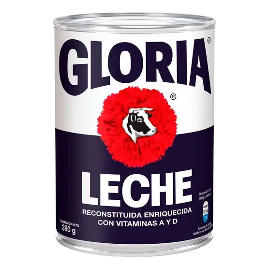 Leche Entera Gloria En Tarro 390 Gr X 8 Und